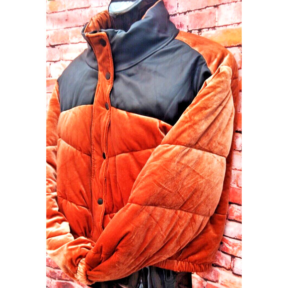 Celebrity Pink Womens Cognac Colored Full Zippered & Buttoned Puffer Coat - Picture 6 of 11